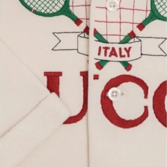 Gucci Kids Hooded Jumpsuit Romper Tennis Logo - Picture 4 of 6